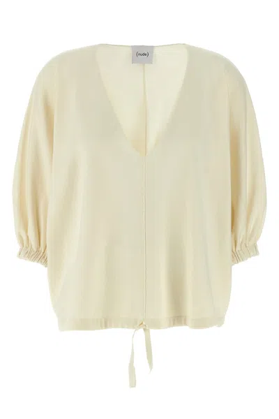 Nude Drawstring Sweatshirt In Neutral