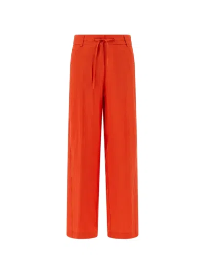 Nude Drawstring Trousers In Orange