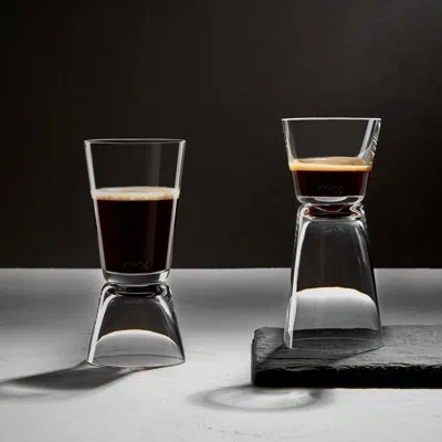 Nude Dual Lead Free Crystal Espresso Glasses 5 Oz. In Clear