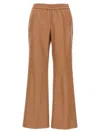 Nude Beige Eco Leather Pants In Beige