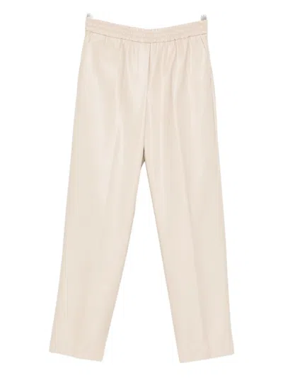 Nude Elasticated Trousers In Gold