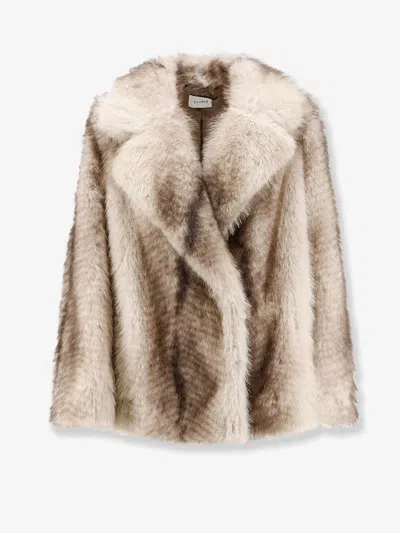 Nude Faux Fur Jacket In Grey