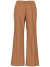 Nude Beige Eco Leather Pants In Brown