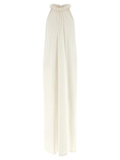 Nude Floor Lenght Dress In Neutral