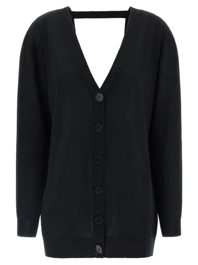 Nude Front/back Cardigan In Black