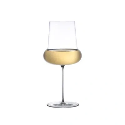 Nude Ghost Zero Belly 14 Oz. Crystal White Wine Glass In Clear