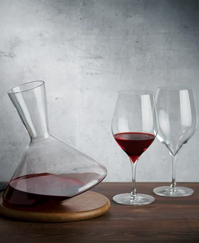 Nude Glass Balance Decanter With Terroir Wine Glasses, Set Of 3 In Clear