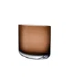 Nude Glass Blade Vase In Caramel