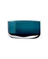Nude Glass Blade Vase In Petroleum Green