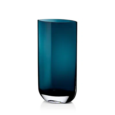 Nude Glass Blade Vase Tall In Petroleum Green