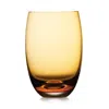 Nude Glass Colored O Amber Glasses (set Of 4)
