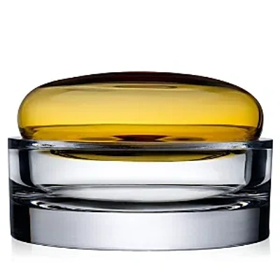 Nude Glass Ecrin Lidded Vessel - Amber Lid