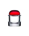 Nude Glass Ecrin Small Glass Lidded Vessel Storage Box In Red
