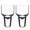 Nude Glass Gravity Small Cocktail Glasses, Set Of 2 In Clear