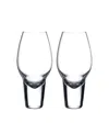 Nude Glass Gravity Tall Cocktail Glasses, Set Of 2 In Clear