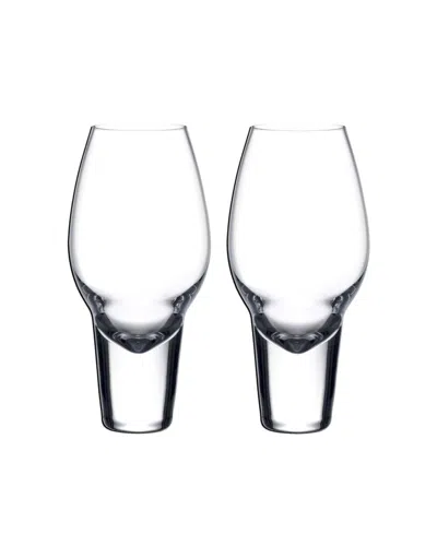 Nude Glass Gravity Tall Cocktail Glasses, Set Of 2 In Clear