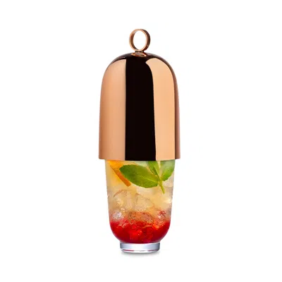 Nude Glass Hepburn Cocktail Shaker In Rose Gold