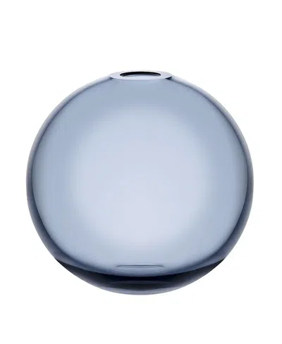 Nude Glass Large Mars Vase In Steel Blue