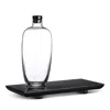 Nude Glass Malt Whiskey Bottle Tall With Wooden Tray