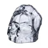 Nude Glass Memento Mori Faceted Skull Head Decor, Small In Transparent