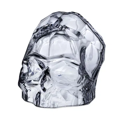 Nude Glass Memento Mori Faceted Skull Head Decor, Small In Clear