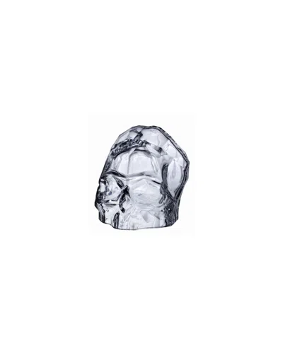 Nude Glass Small Memento Mori Faceted Skull In Clear