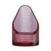 Nude Glass Mist Light Small Candleholder, Clear In Dusty Rose