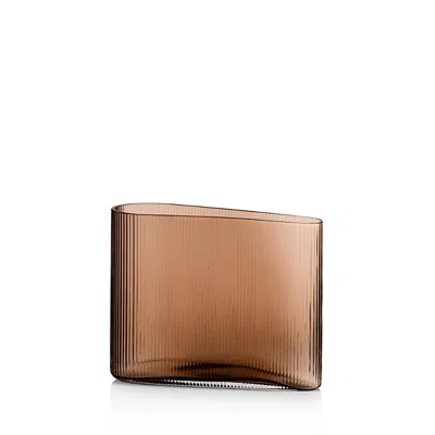 Nude Glass Mist Vase Wide Caramel