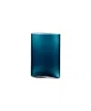Nude Glass Mist Clear Tall Vase In Petrolium Green