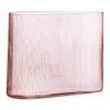 Nude Glass Mist Wide Vase, Dusty Rose
