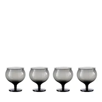 Nude Glass Omnia Footed Goblet, Set Of 4 In Gray
