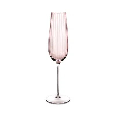 Nude Glass Round Up Dusty Rose Champagne Flutes, Set Of 2 In Pink