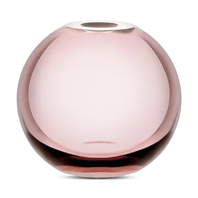 Nude Glass Small Mars Vase, Steel Apricot In Pink