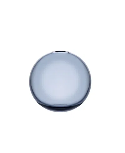 Nude Glass Small Mars Vase In Steel Blue