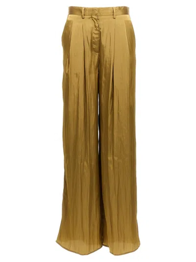 Nude Light Green Satin Pants