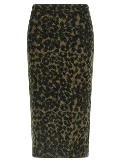 NUDE GREEN WOOL SKIRT