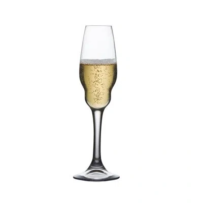 Nude Heads Up Set Of 2 Lead Free Crystal Champagne Glasses 8 Oz. In Clear