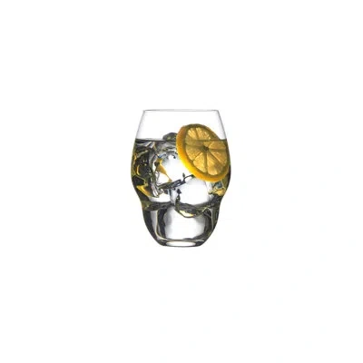 Nude Heads Up Set Of 2 Lead Free Crystal Drinking Glasses 16 Oz. In Clear