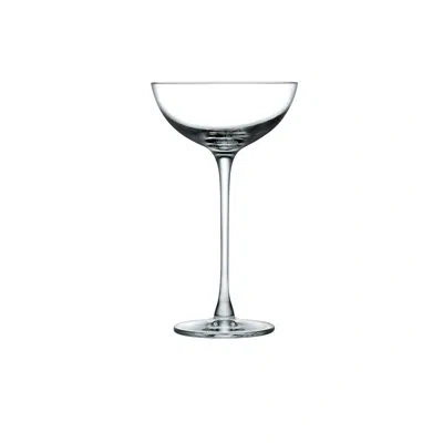 Nude Hepburn Set Of 2 Lead Free Crystal Coupe Glasses 7 Oz. In Clear