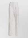 Nude High Waist Jeans Buttons Back Pocket In White