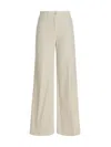 Nude High-waisted Stretch Cotton Wide Leg Jeans In Neutral