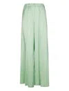 Nude High-waisted Trousers In Green