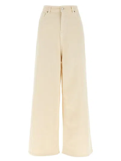 NUDE HIGH-WAISTED WIDE LEG JEANS