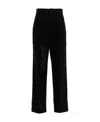 Nude Black Pleated Pants In Black