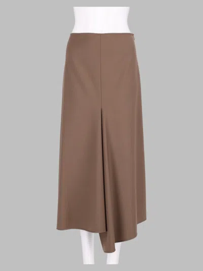Nude Italian Wool-blend Mini Skirt With Stretch In Animal Print