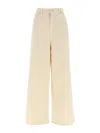 Nude High-waisted Wide Leg Jeans In Yellow