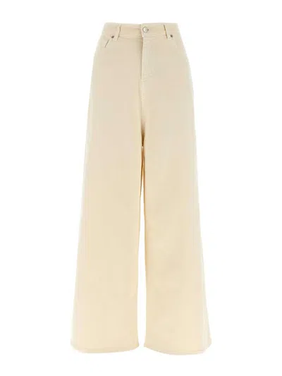 Nude Wide Leg Jeans In Yellow