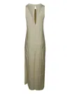 Nude Jersey Midi Dress In 中性色