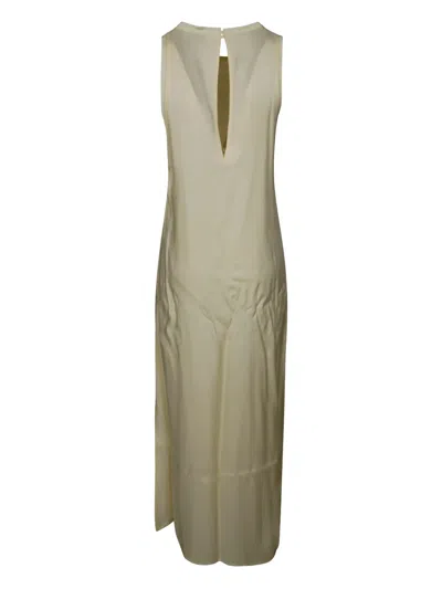 Nude Jersey Midi Dress In 中性色