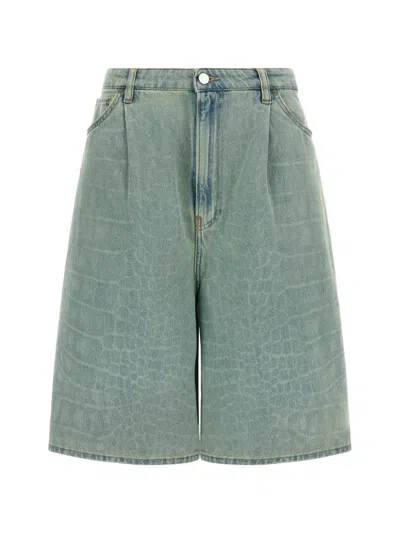 Nude Kate Animal-effect Shorts In Green